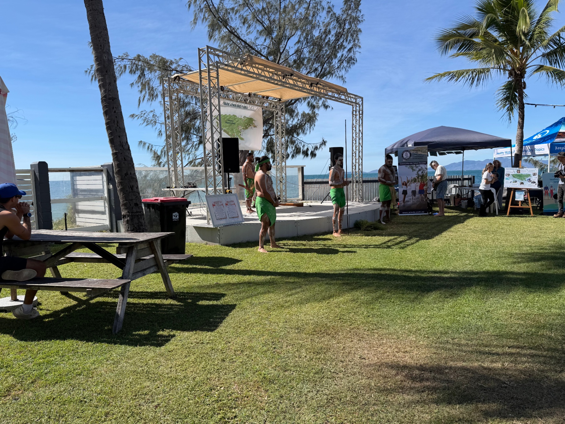 Traditional Aboriginal dance on Magnetic Island, celebrating the culture of the Wulgurukaba people of Yunbenun